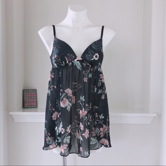 Apt. 9 Intimate Lingerie Lace Trim Sheer Floral Sleepwear Size M, New - Picture 3 of 10